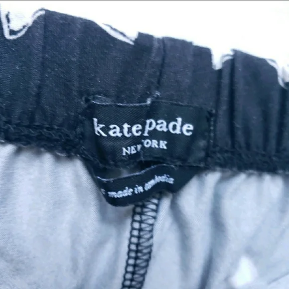 Kate Spade Bow Pajama Set Womens Small Black White 2-piece Bows Pants Top #42 - Picture 6 of 11